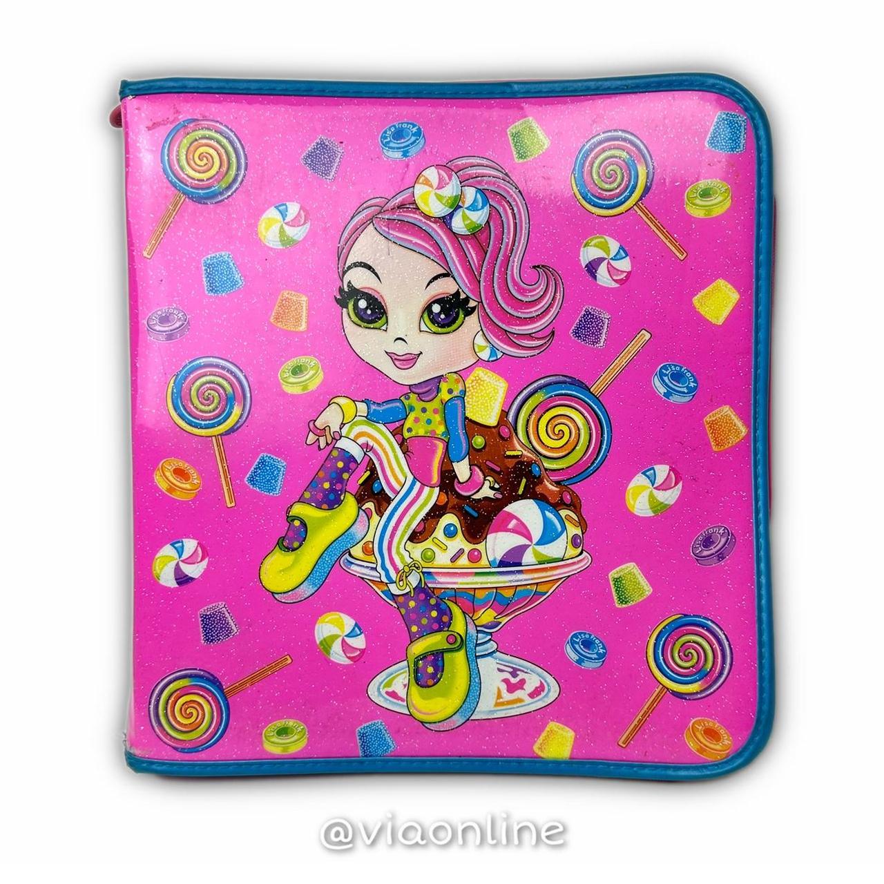 Vintage hot lisa frank curved binder