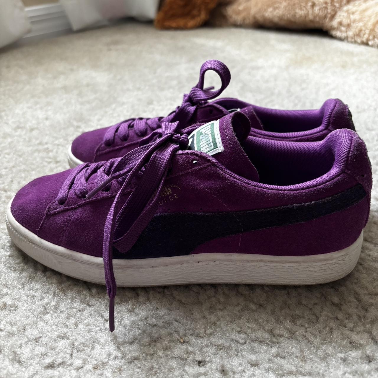 Puma purple suede shoes best sale