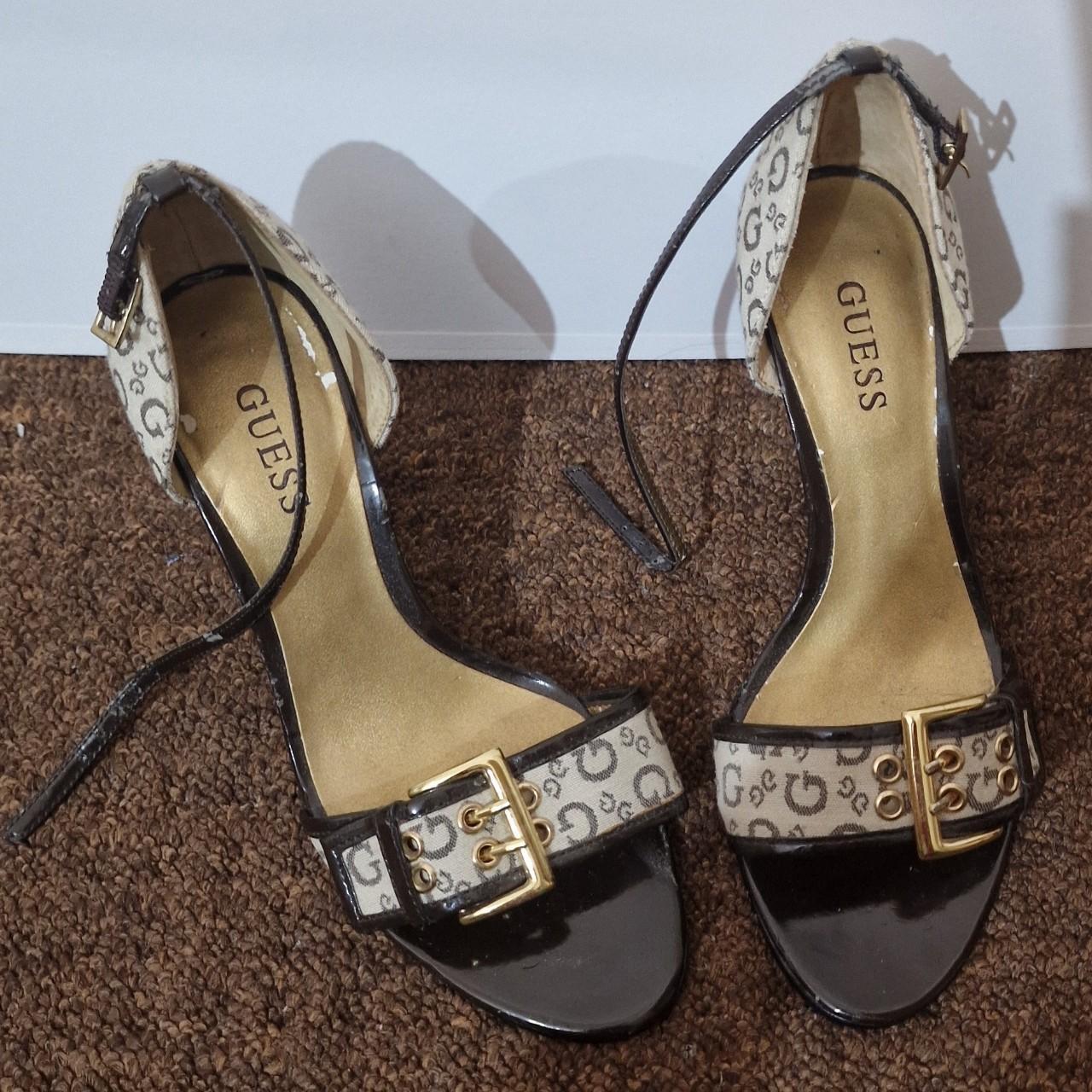 guess brown heels