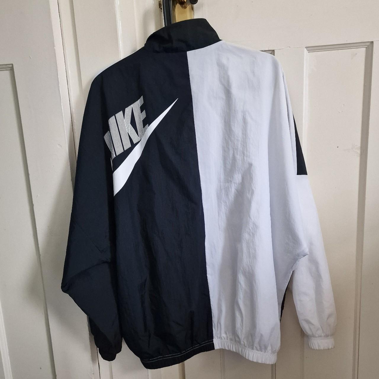 Nike asymmetric oversized black and white... - Depop