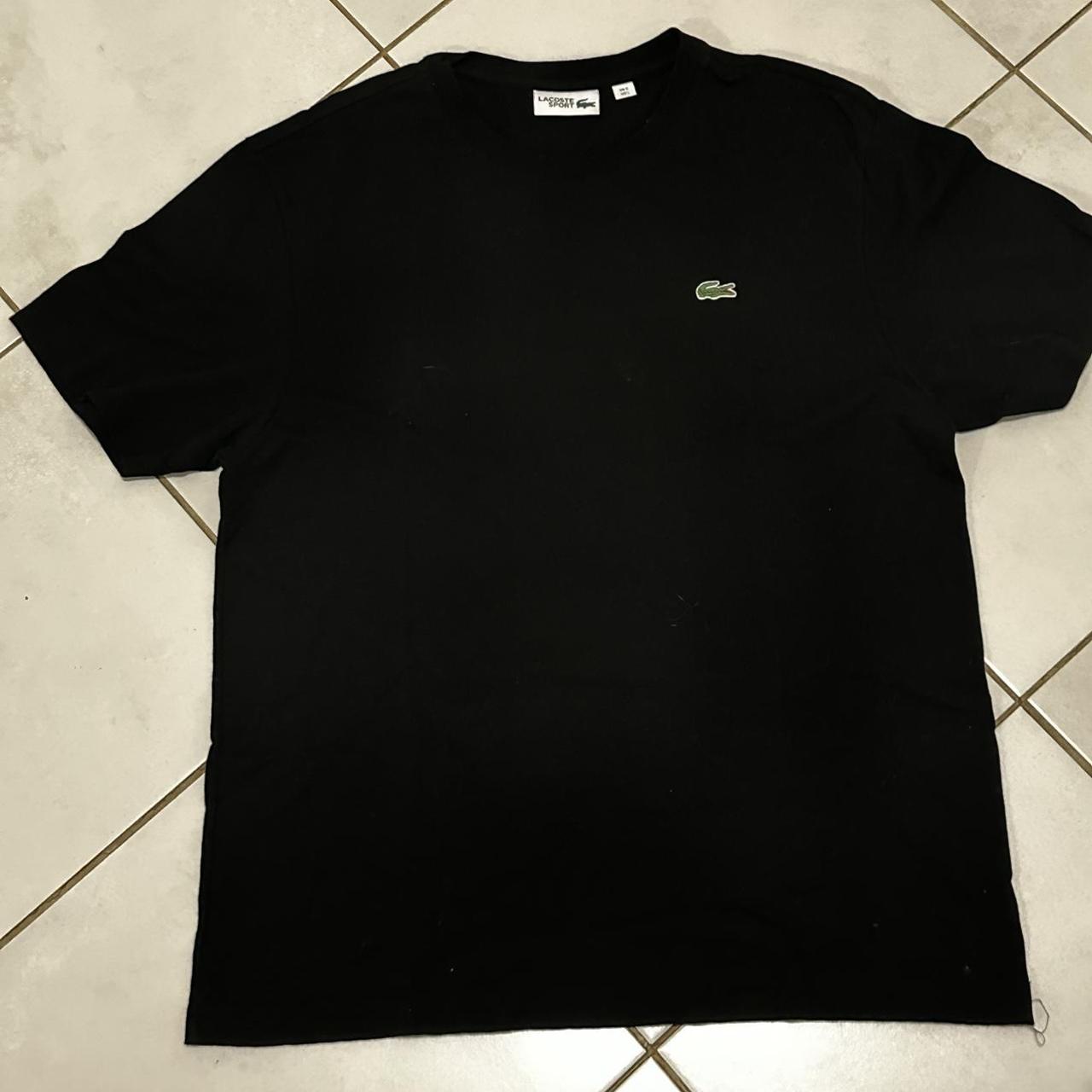 black lacoste shirt bought for $90 - Depop
