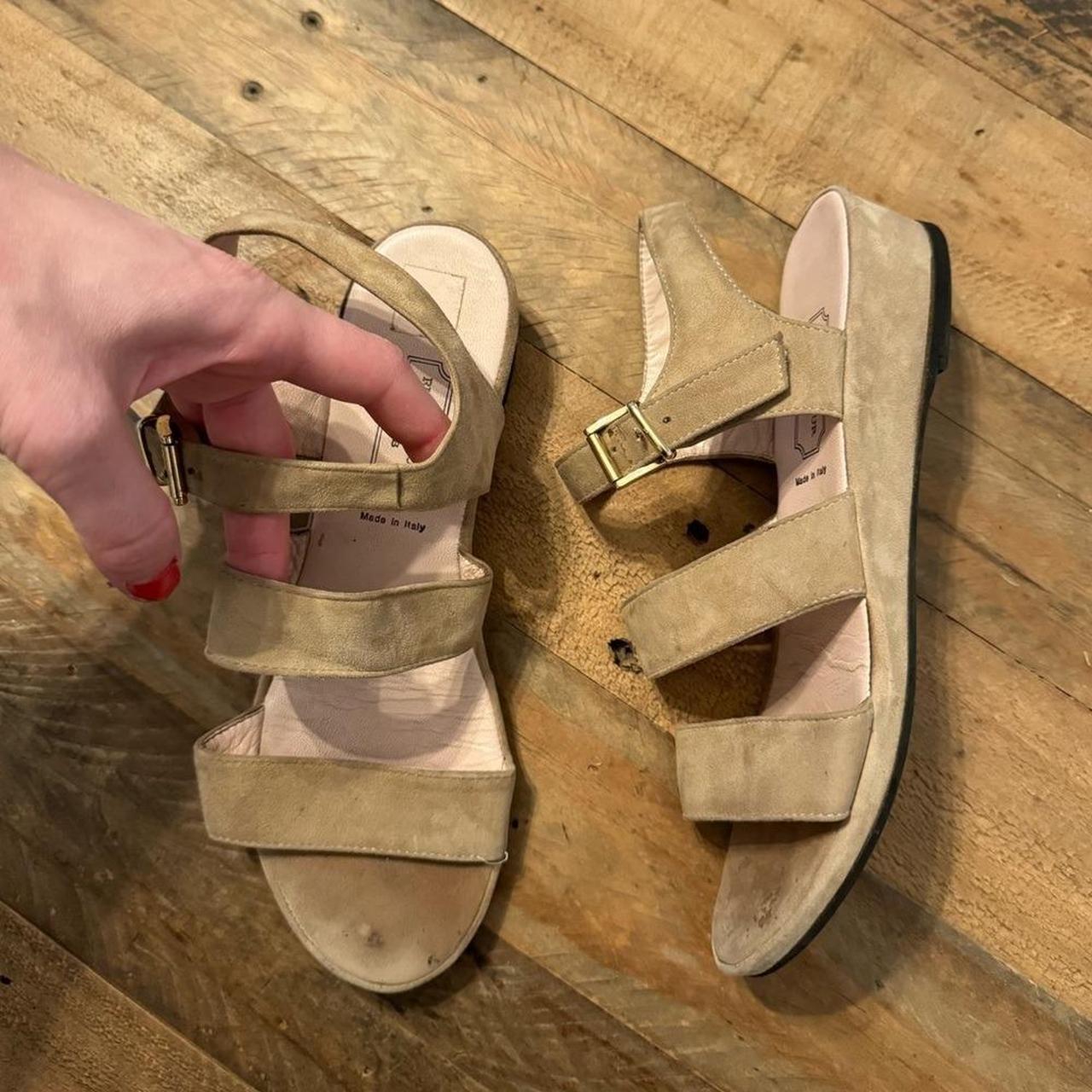 Women's Sandals - Cream - US 6.5 – Rue Du Jour Strappy Heel Wedge Sandals …