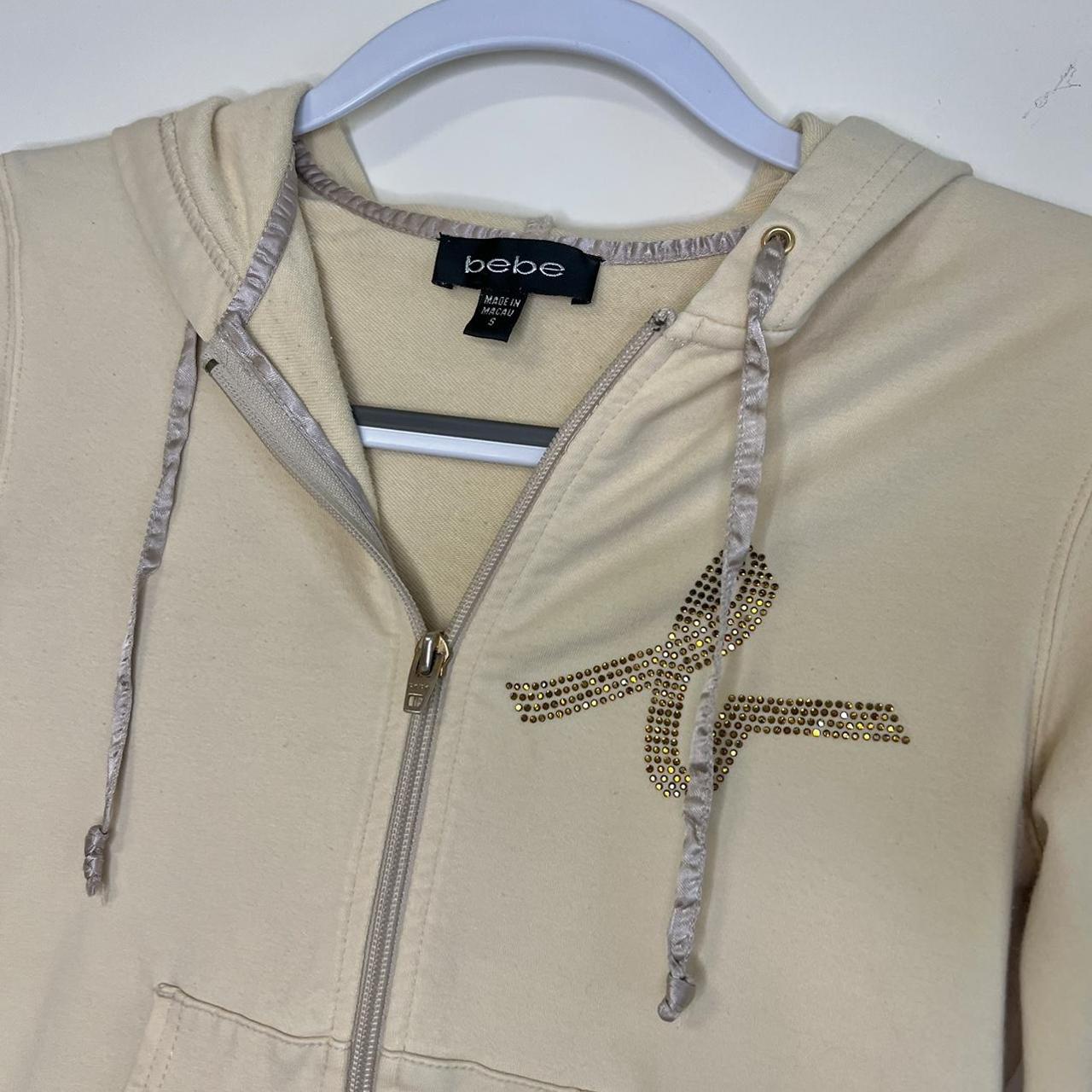 Vintage BeBe Zip Up Hoodie. Bedazzled “b” Detail.... - Depop