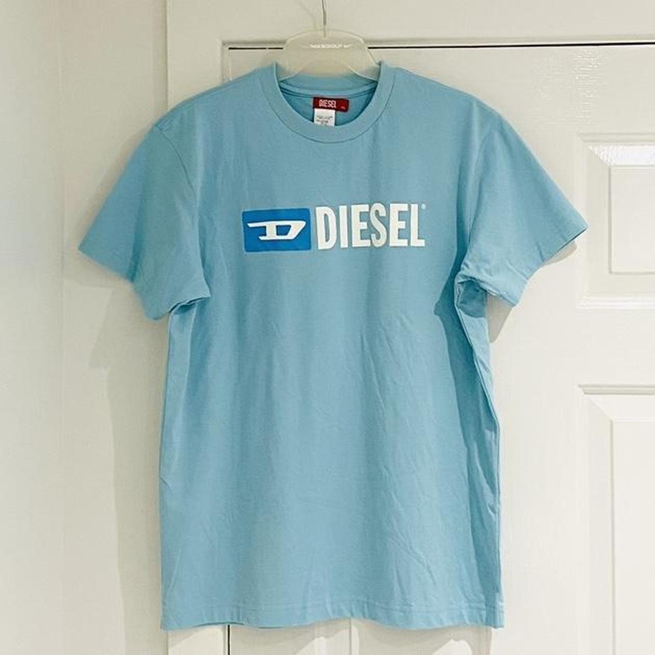 Like New XL Diesel T-Shirt Light Blue Pit to pit :... - Depop