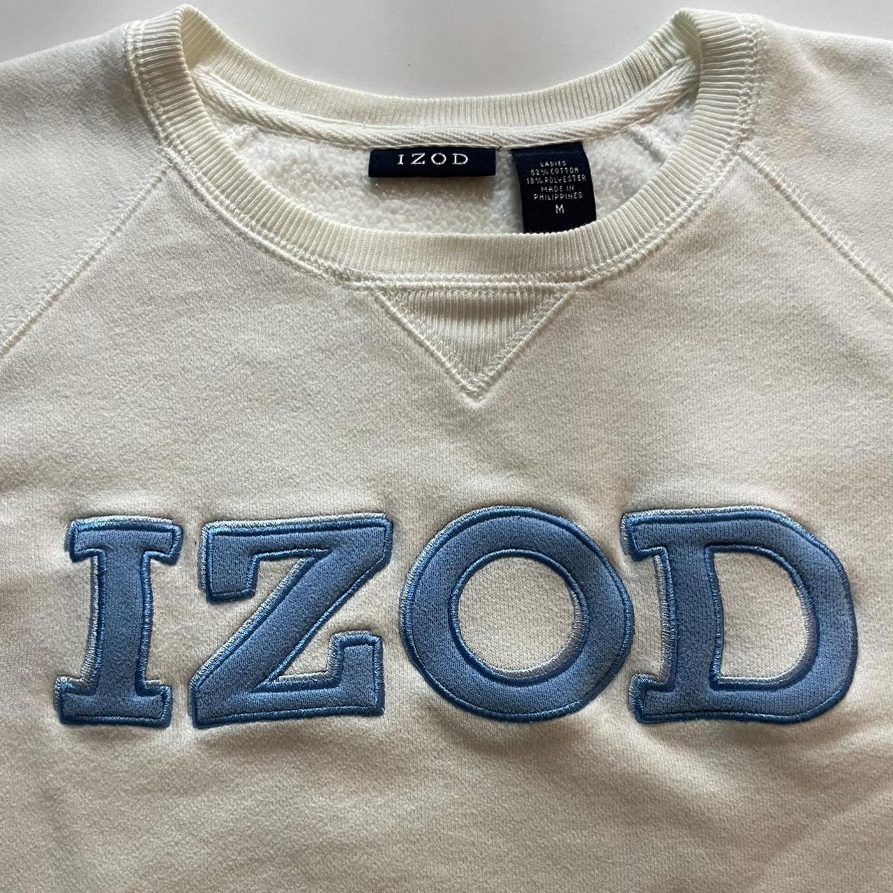 Izod Women's White Sweatshirt | Depop