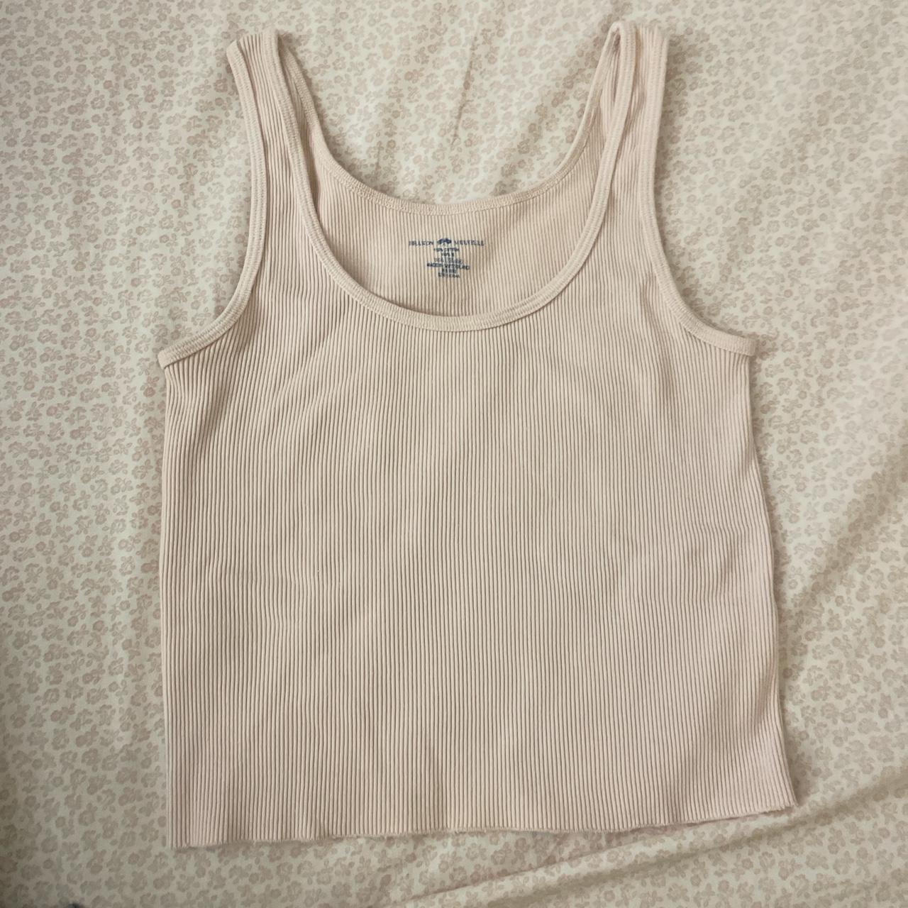 pink sheena tank so cute ribbed light pink... - Depop