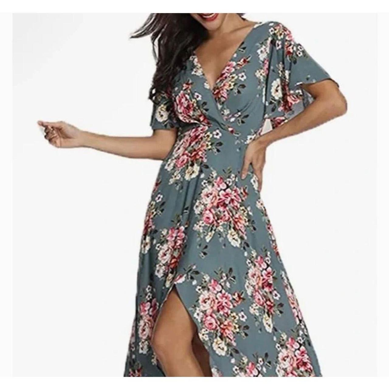 Azalosie wrap maxi clearance dress