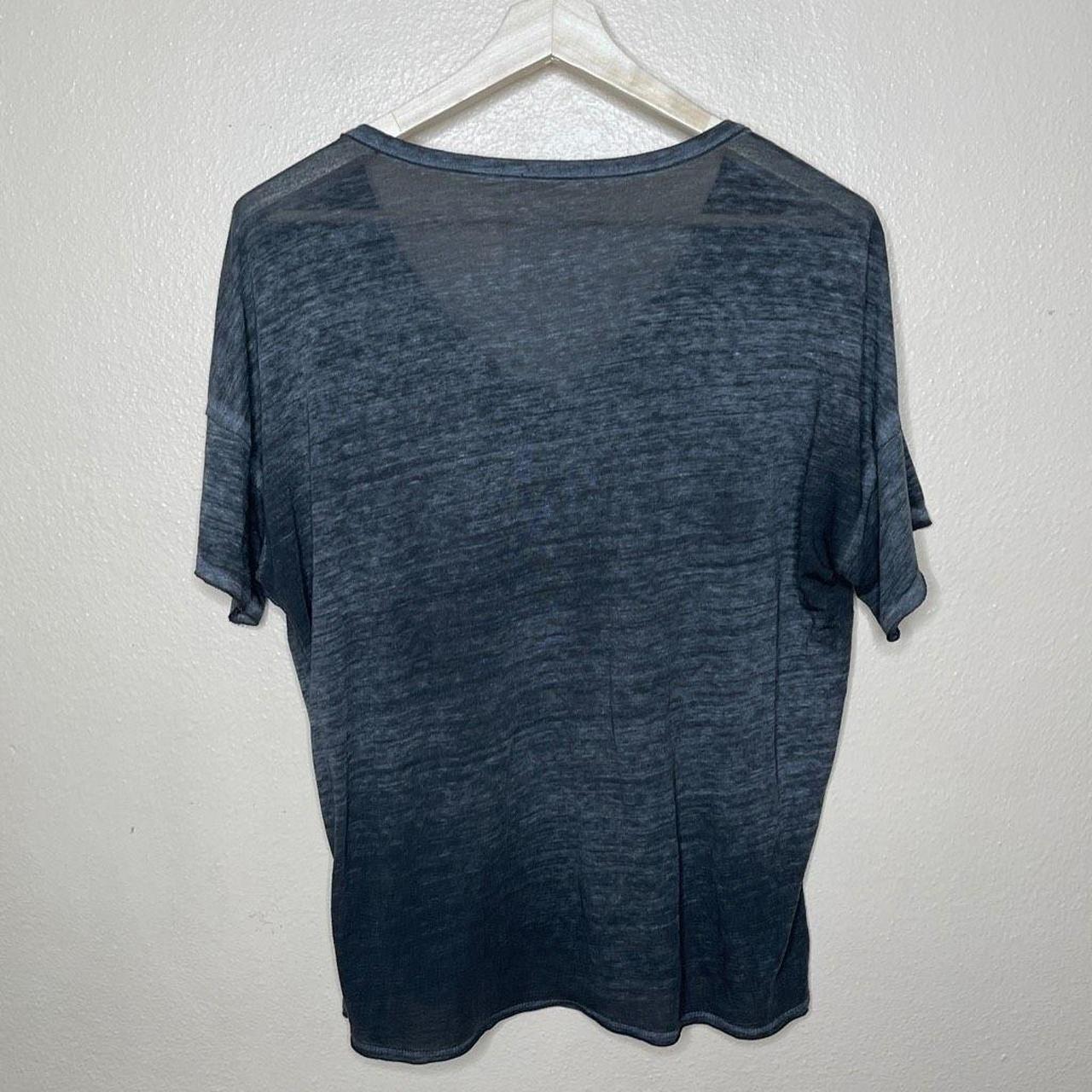 Lucky Brand Shirt Womens Large Heather Gray Sheer - Depop