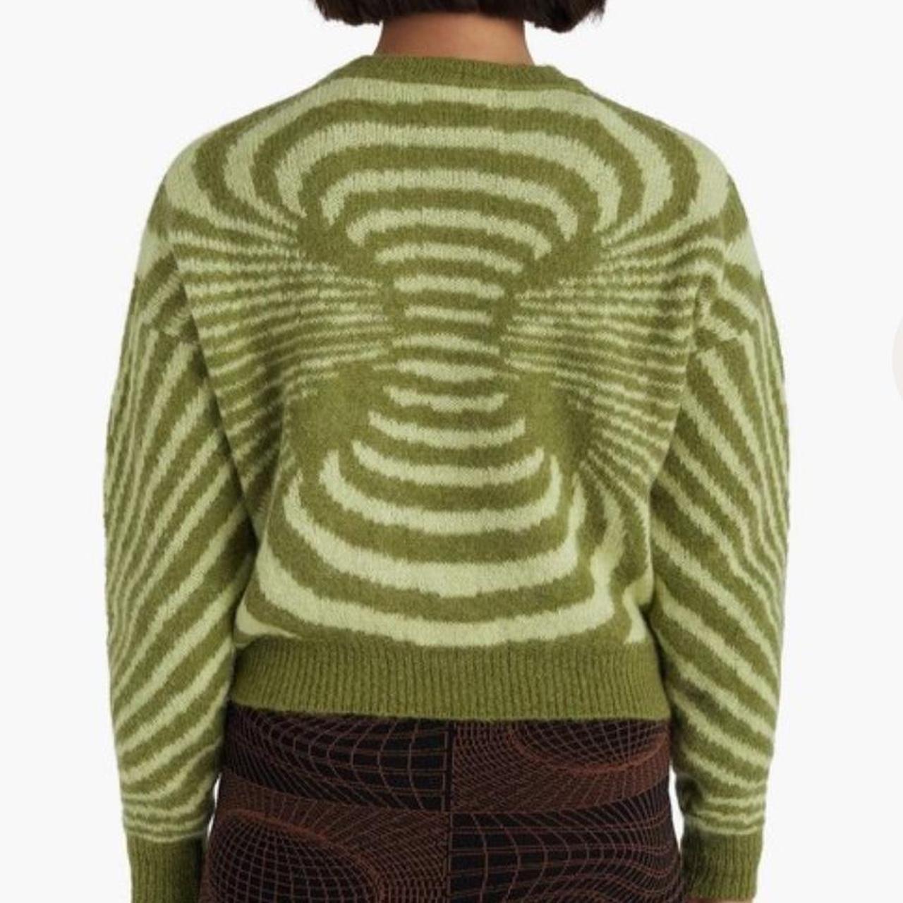 【新品未使用】paloma wool カットソー green Paloma Wool sweater Green matrix pattern Pure wool | Depop