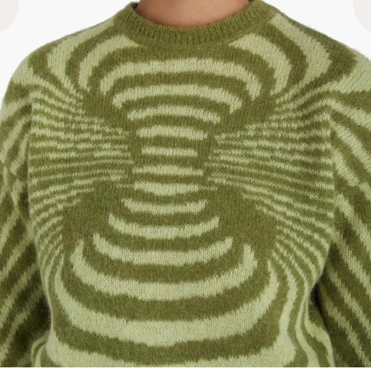 Paloma Wool sweater Green matrix pattern Pure wool | Depop