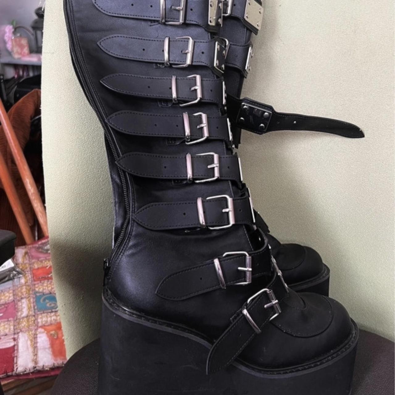 Black Platform Knee High Boots Dollskill These have... - Depop