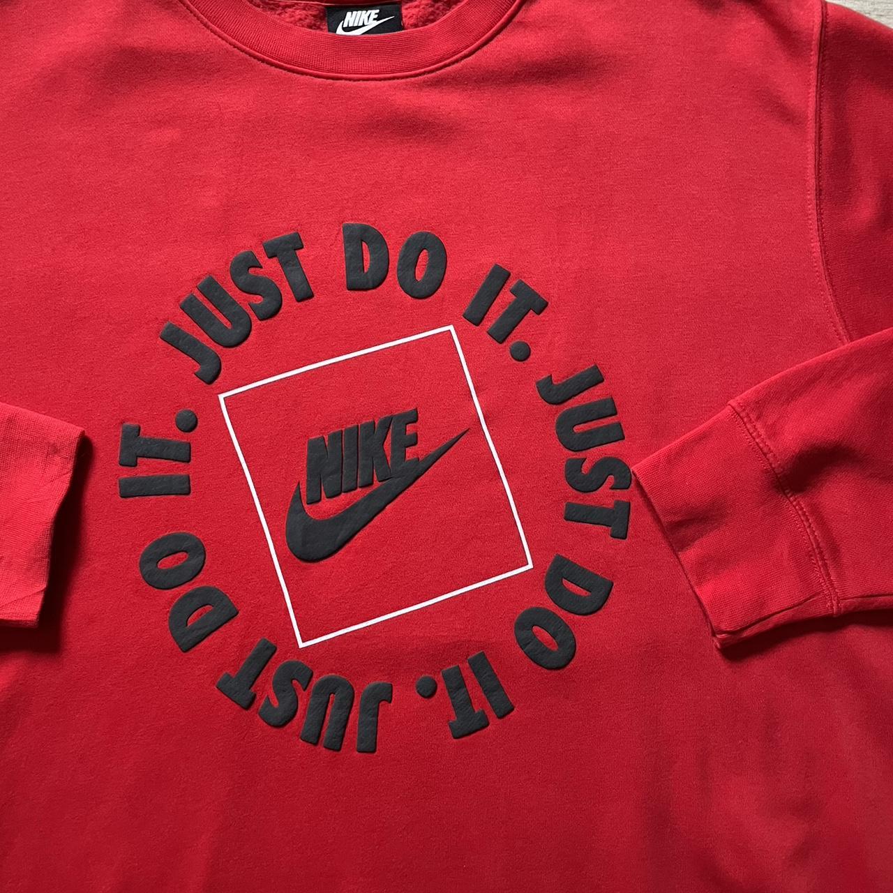 Nike just do it red outlet sweatshirt