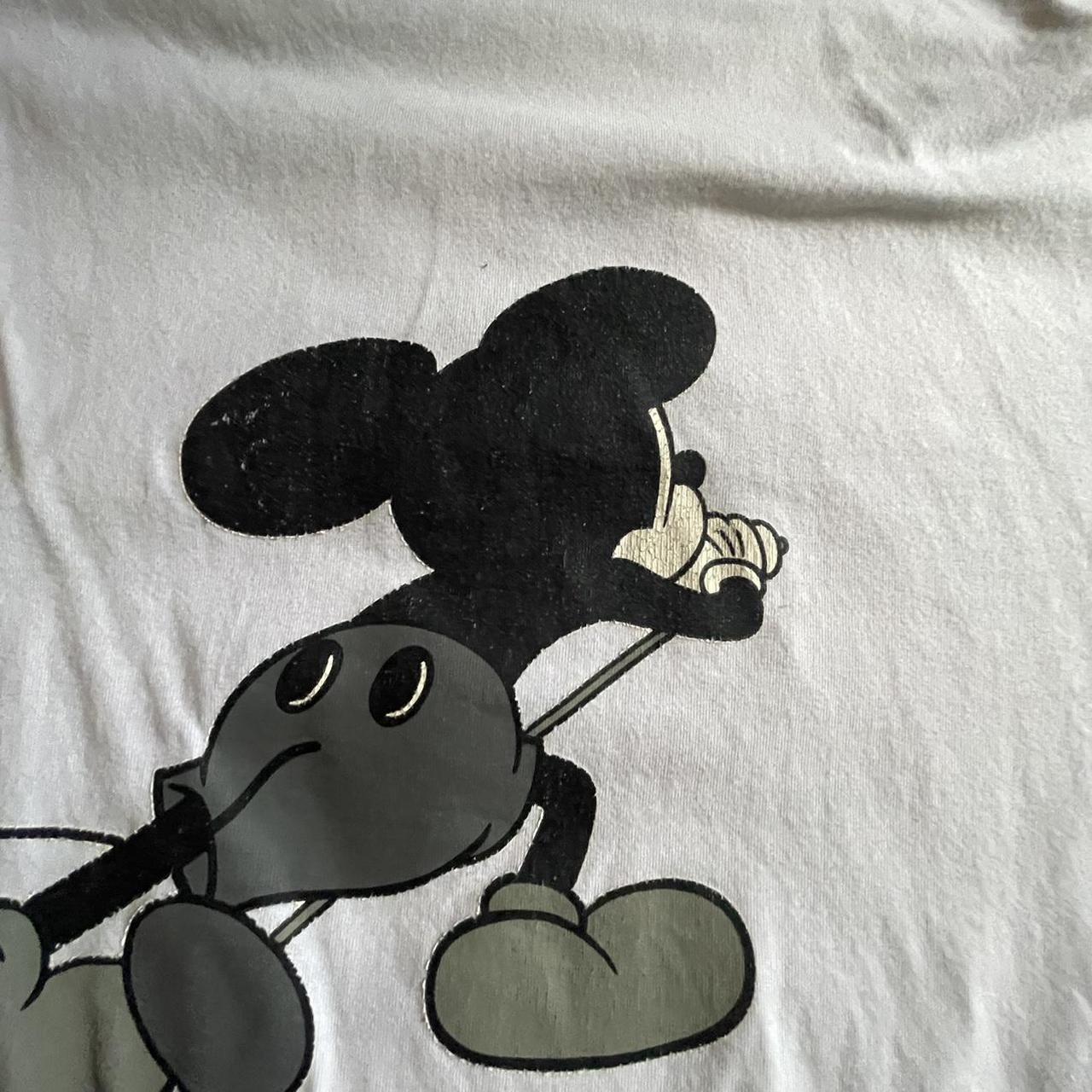 number nine mickey mouse t-shirt worn lots of... - Depop