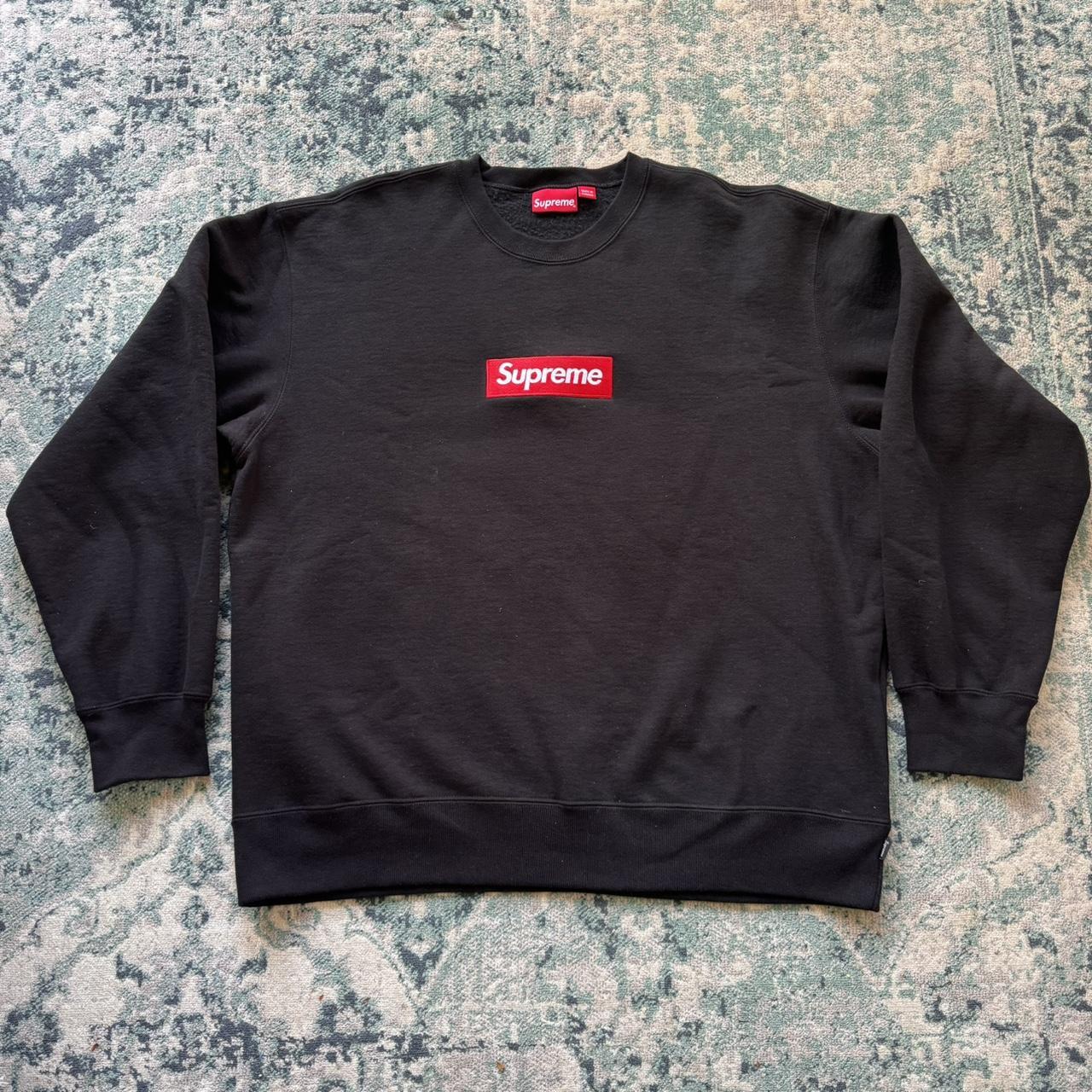 Supreme box logo bogo crewneck sweatshirt pale... - Depop