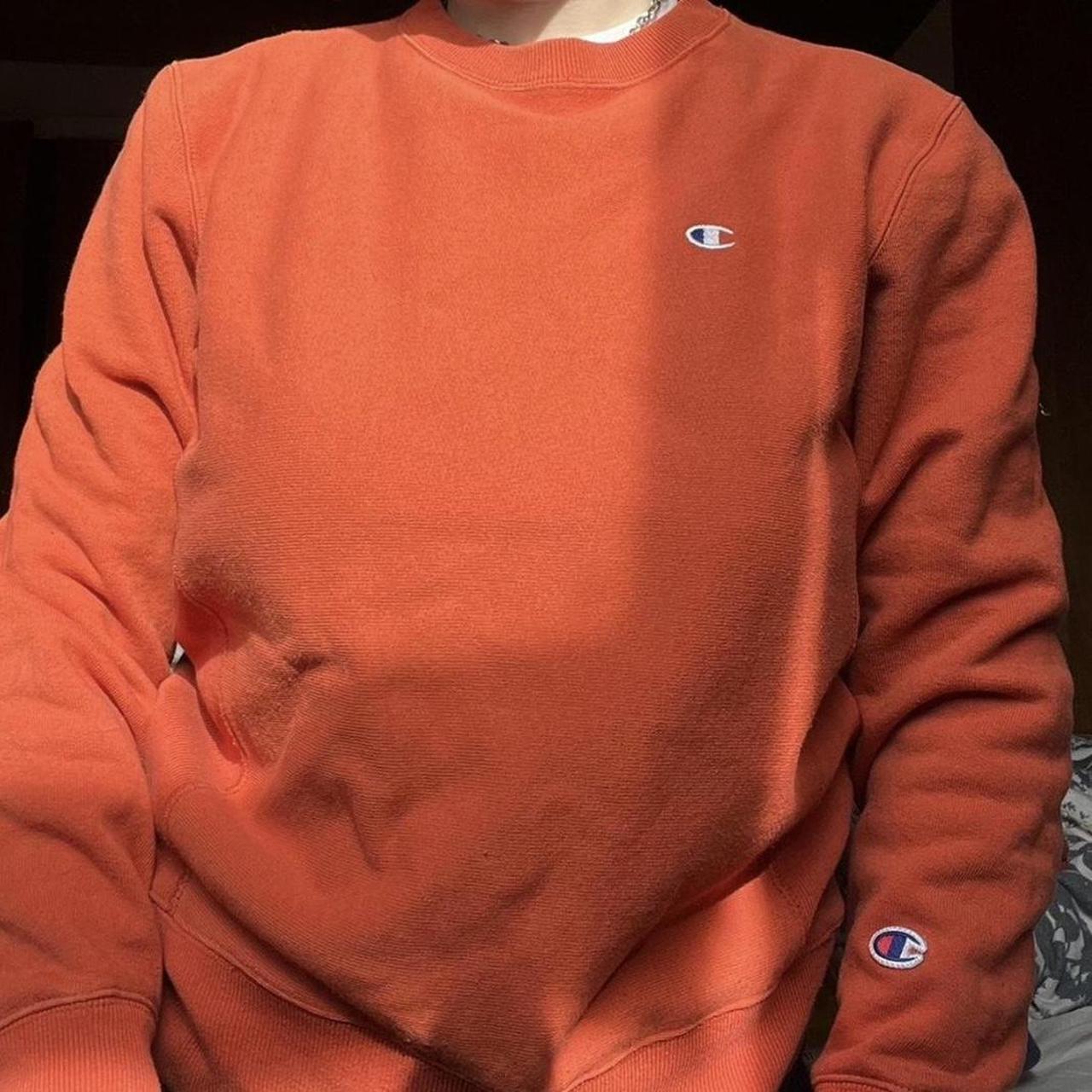 Burnt orange red champion crewneck