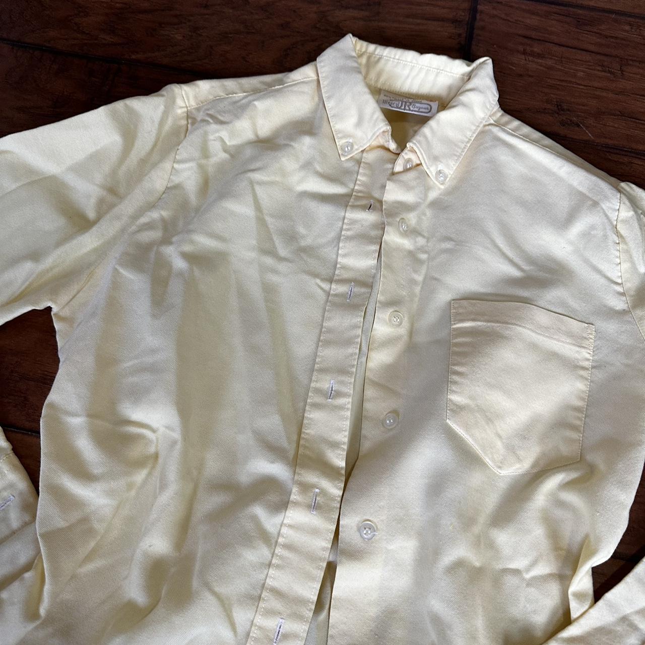 Sears Women's Yellow and Cream Blouse (3)