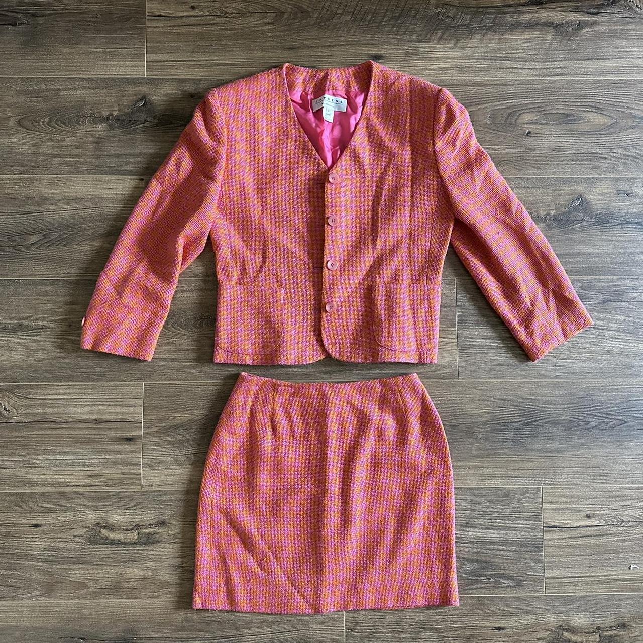 Alfred Sung Women's Pink and Orange Suit
