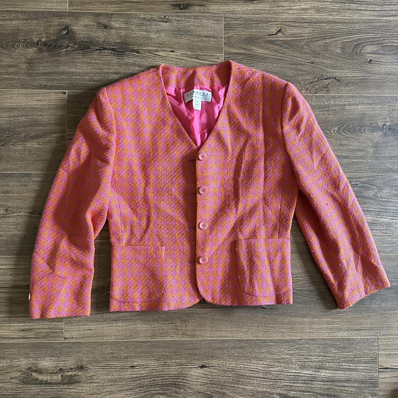 Alfred Sung Women's Pink and Orange Suit (2)