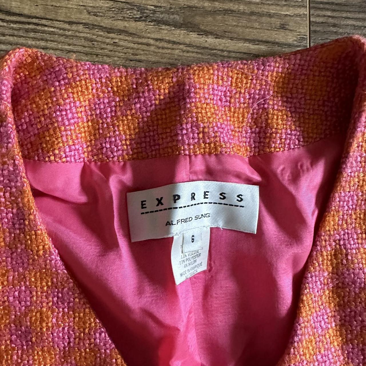 Alfred Sung Women's Pink and Orange Suit (3)