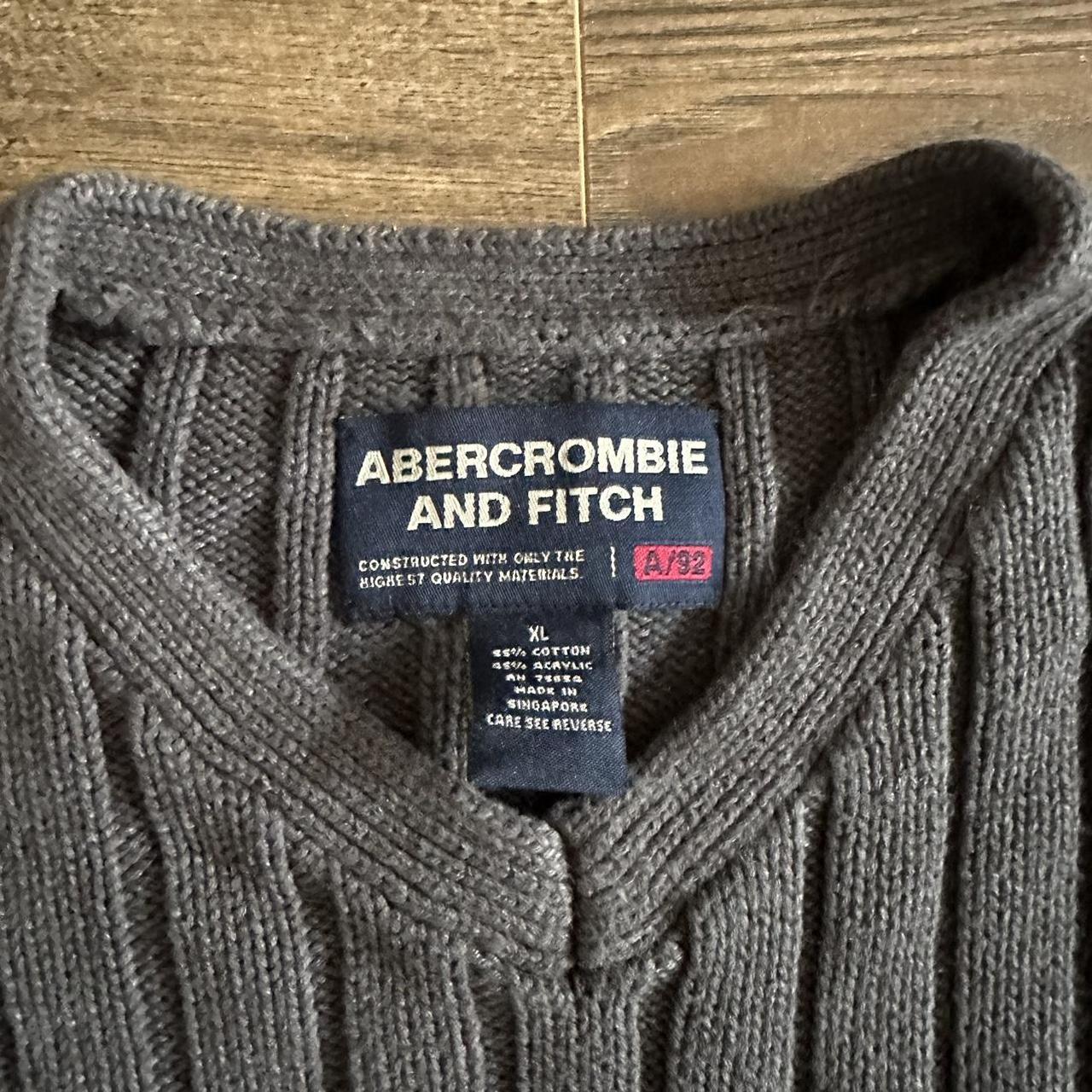 vintage abercrombie and fitch chunky knit sweater Depop