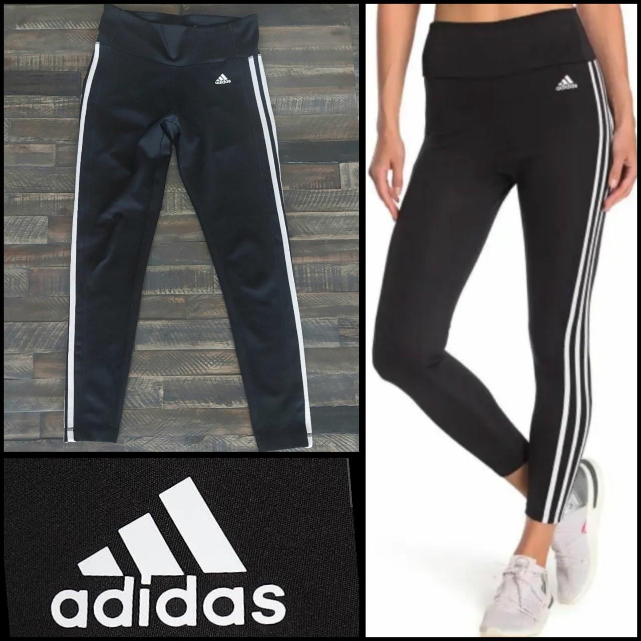 Women Adidas climalite leggings size medium black - Depop