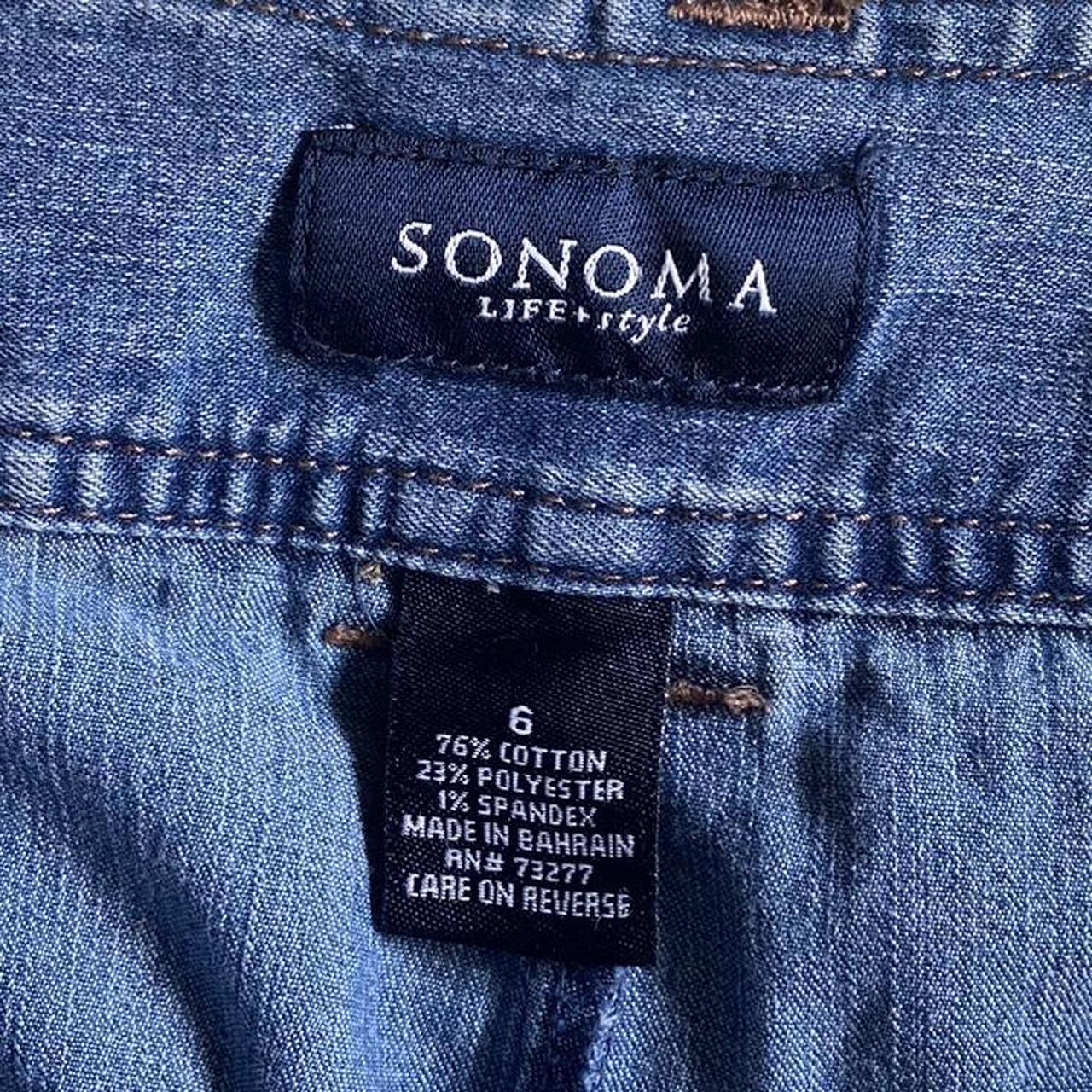 Sonoma Goods for Life Women's Blue and Navy Skirt | Depop