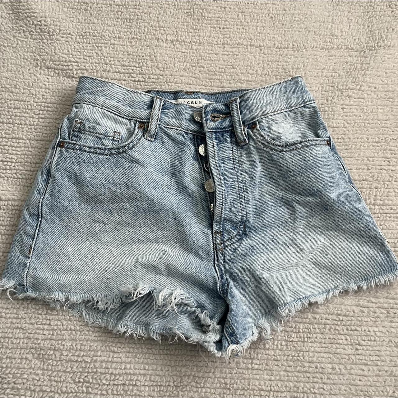 summer jean shorts 22” says vintage high rise on the... - Depop