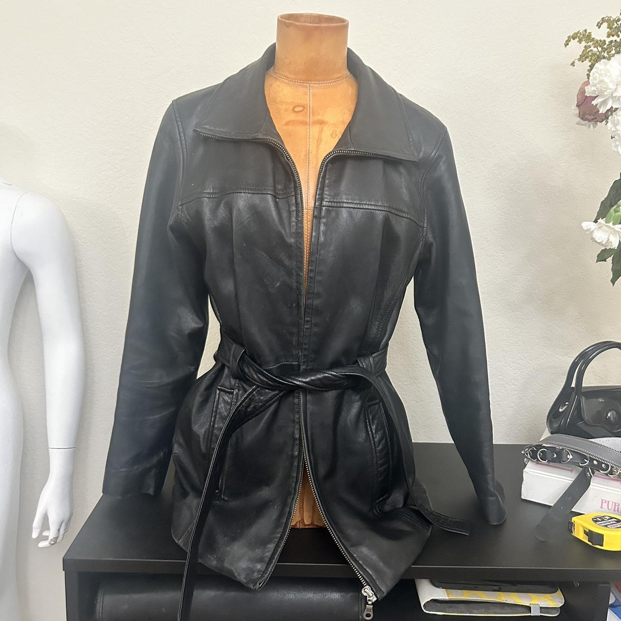 Jacqueline Ferrar Jacket Black Lambskin Leather -... - Depop