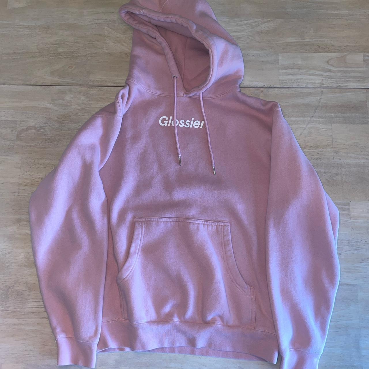 pink glossier hoodie size small #glossier... - Depop