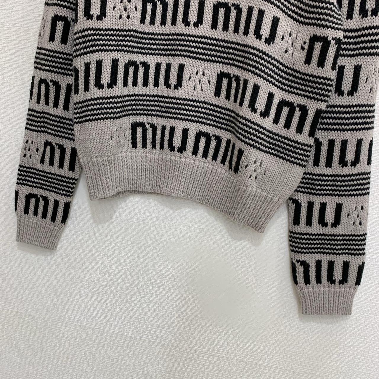 Miu Miu Women's Sweater - Grey/Multi - M – Miu Mi… - image 3