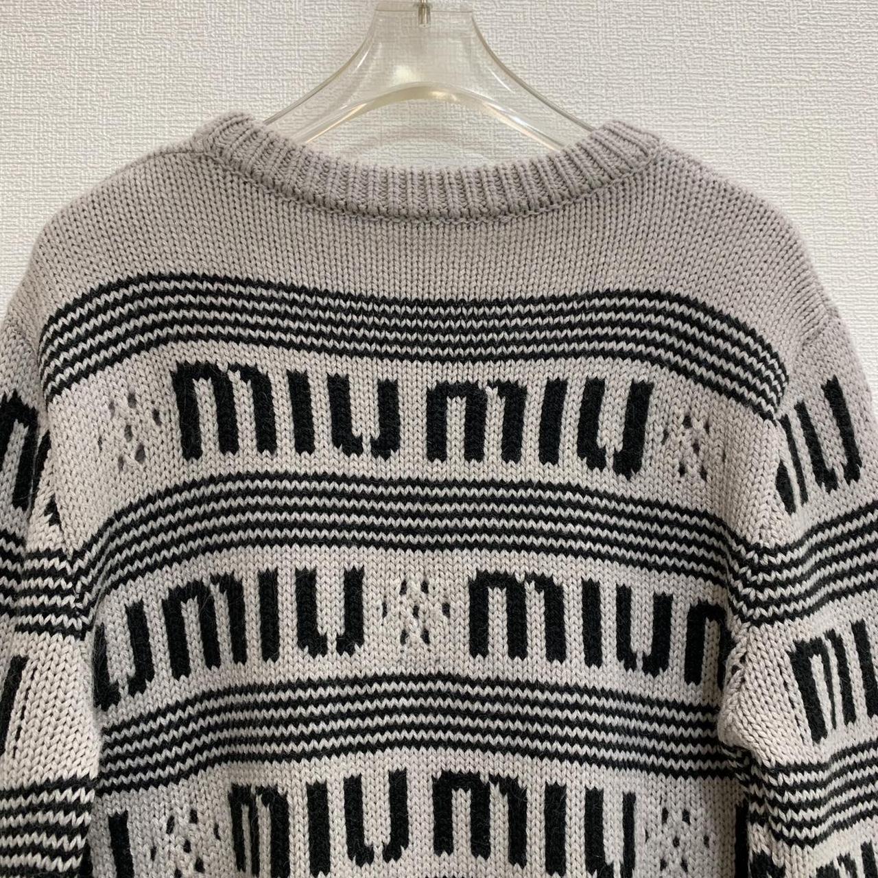Miu Miu Women's Sweater - Grey/Multi - M – Miu Mi… - image 4