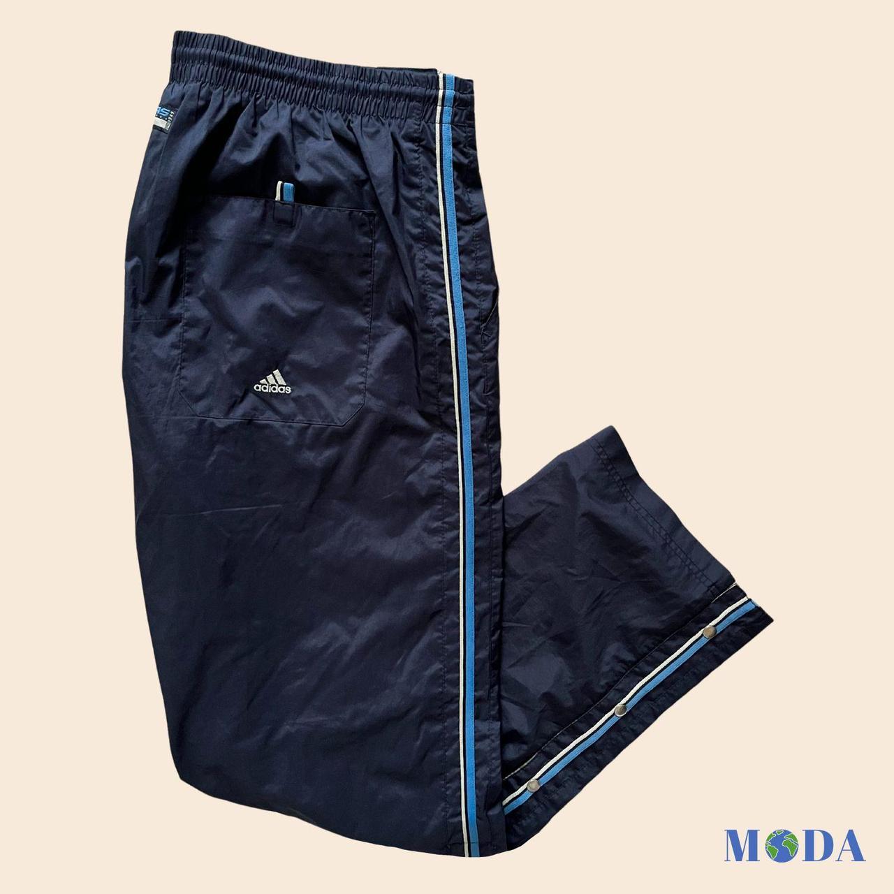 DESCRIPTION Insane Y2K Baggy Navy Adidas Tracksuit... Depop