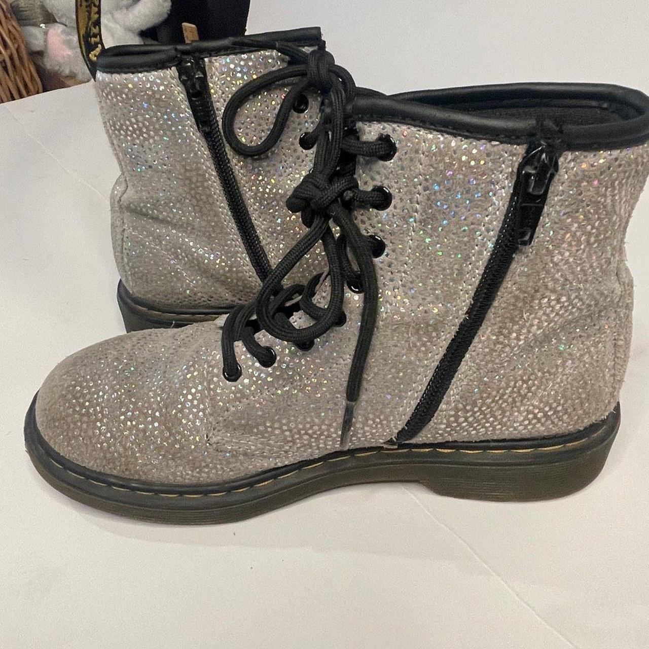 Doc martens cheap silver glitter