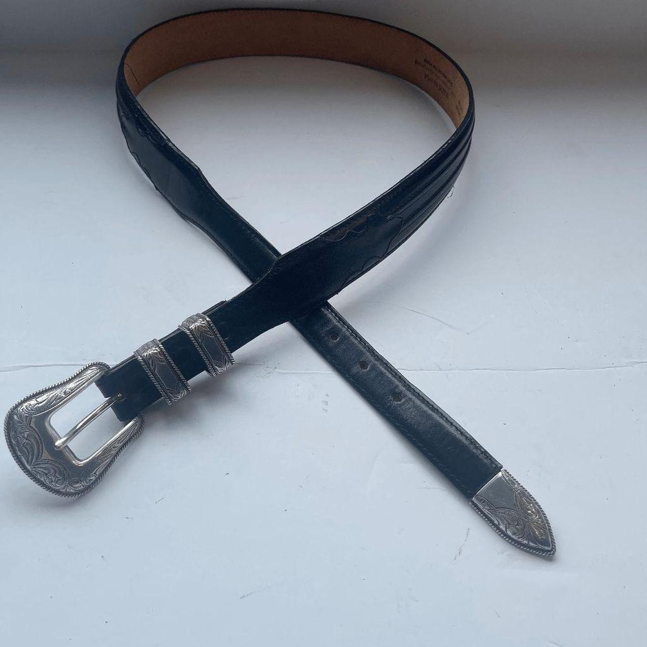mens silver belt