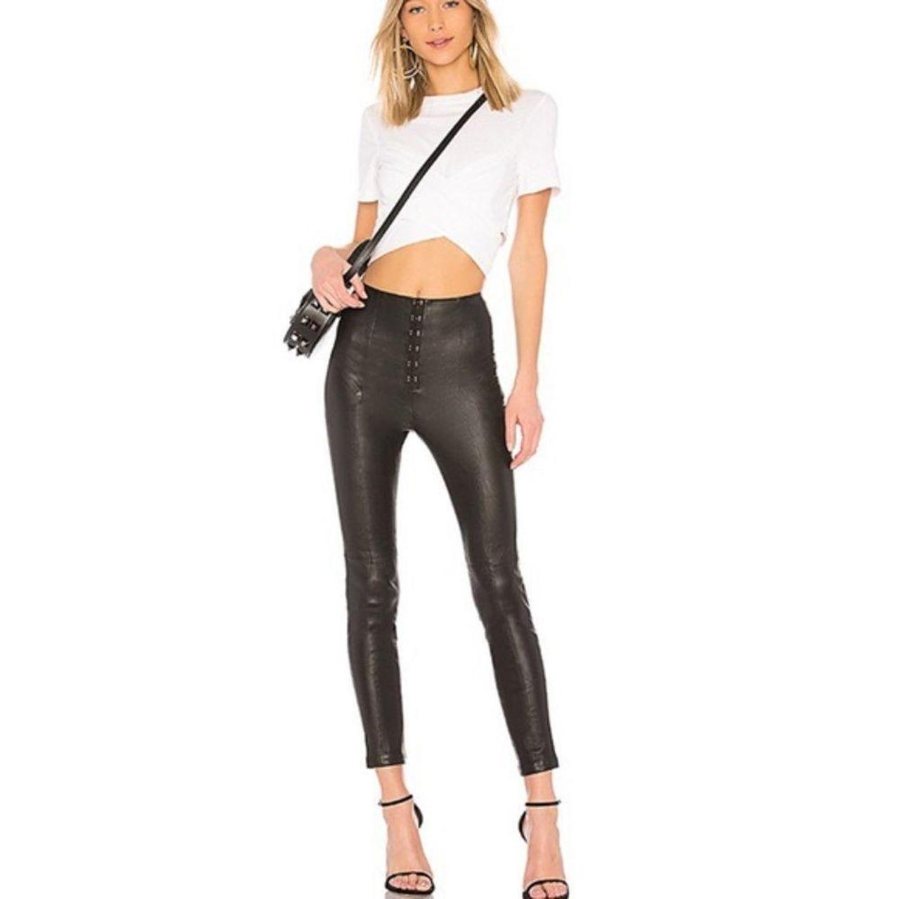 LPA leather high rise black leggings 636. LPA...