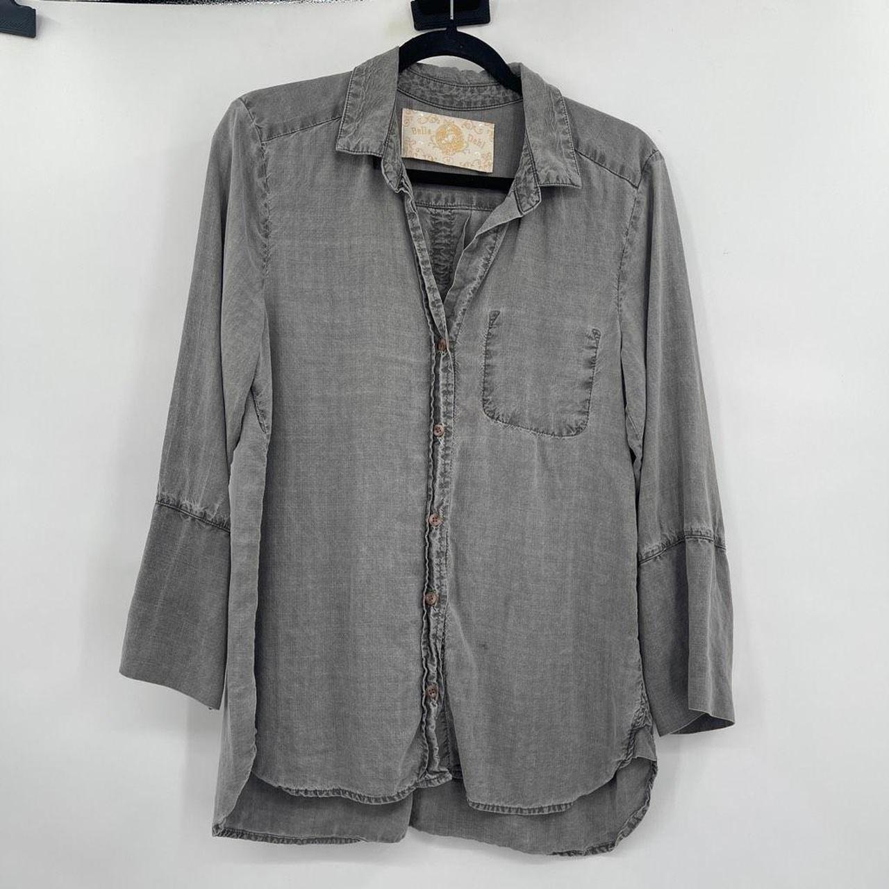 Bella Dahl Women s Gray Long Sleeve Button Down