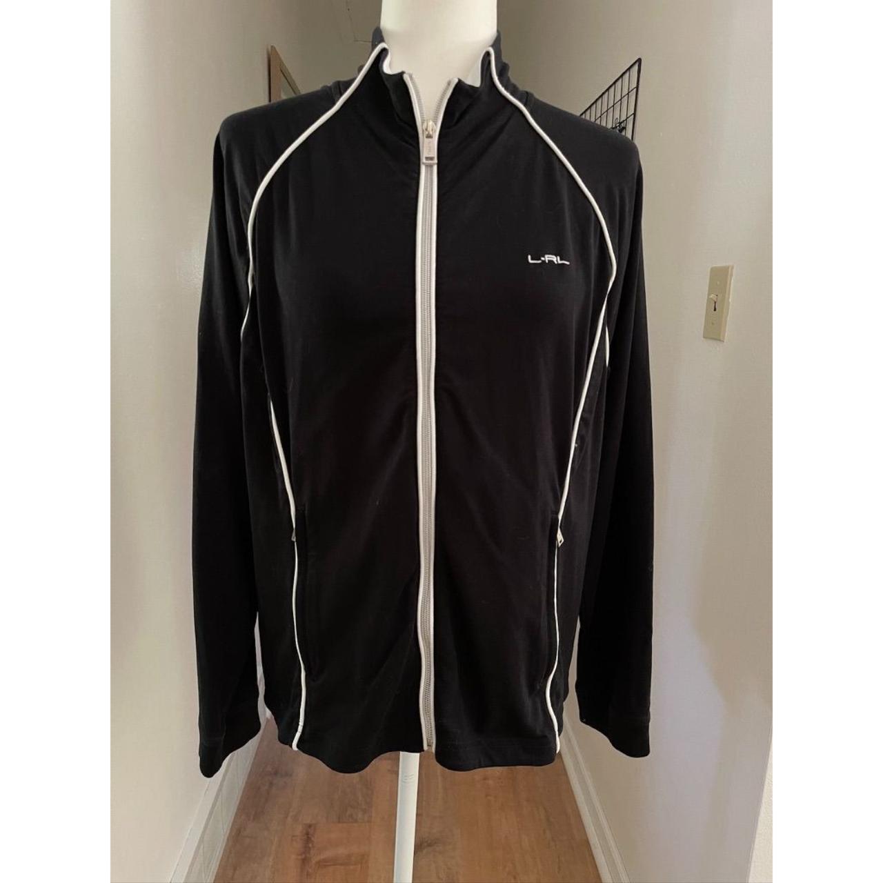 EUC Lauren Ralph Lauren Active Black Zip Up. Depop