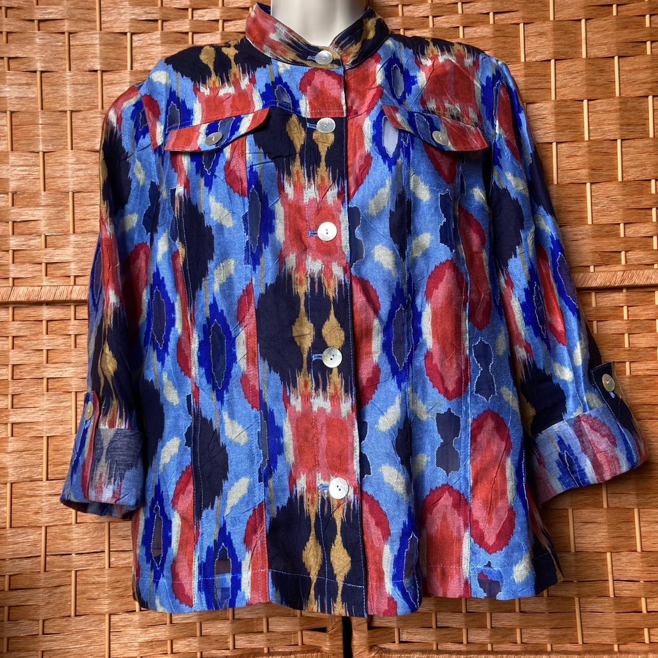 Ruby Rd. Women's Shacket Jacket - Multi/Blue - 12… - image 2