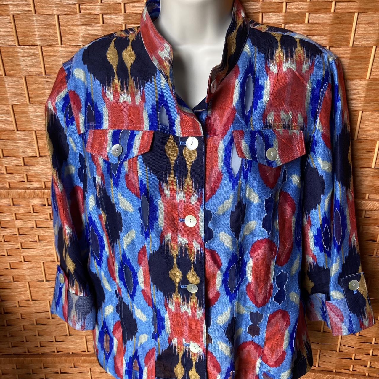 Ruby Rd. Women's Shacket Jacket - Multi/Blue - 12… - image 3