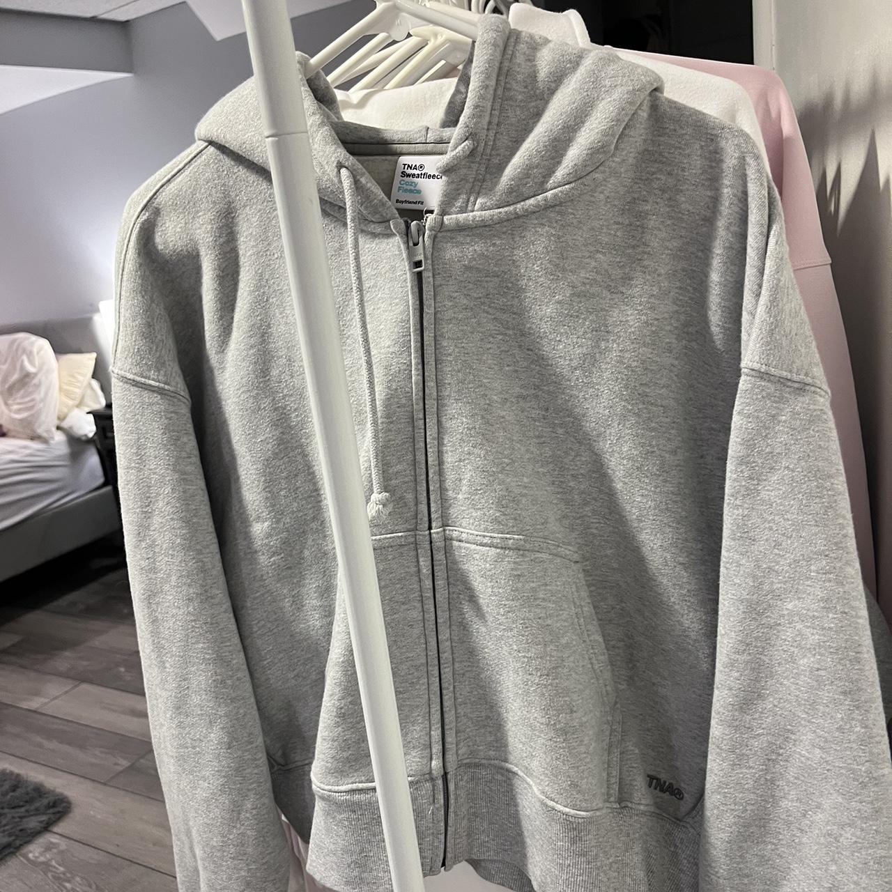 TNA® Sweatfleece Cozy Fleece boyfriend fit ARITZIA... - Depop