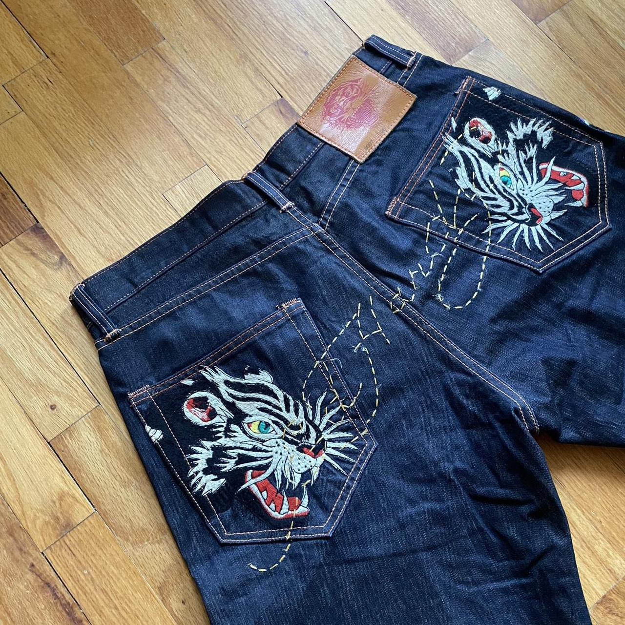 Vintage Y2K Ed Hardy Jeans Size 36 Baggy asf. 2007... - Depop