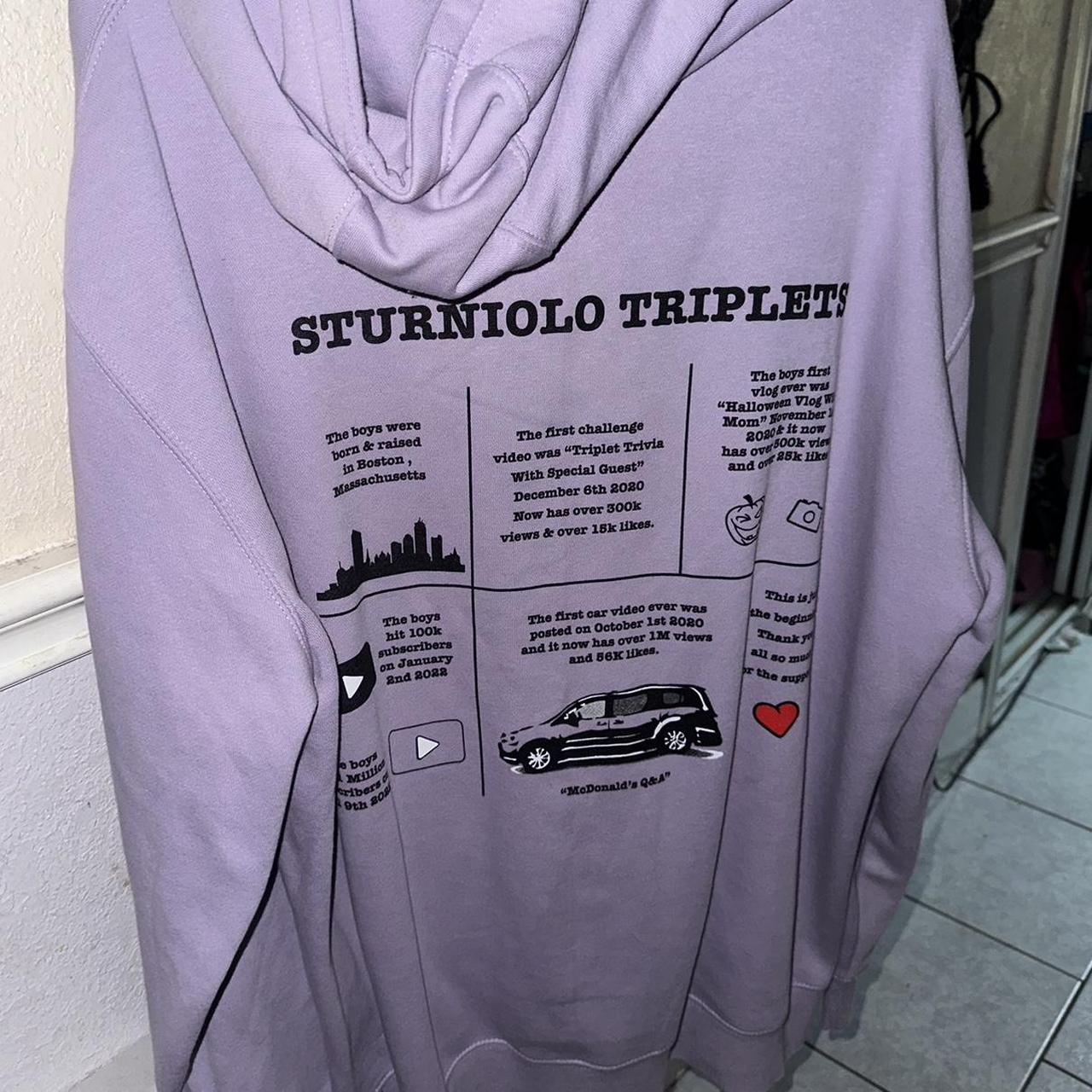 Sturniolo Triplet 3 Mil Purple Hoodie Wore It Like Depop 