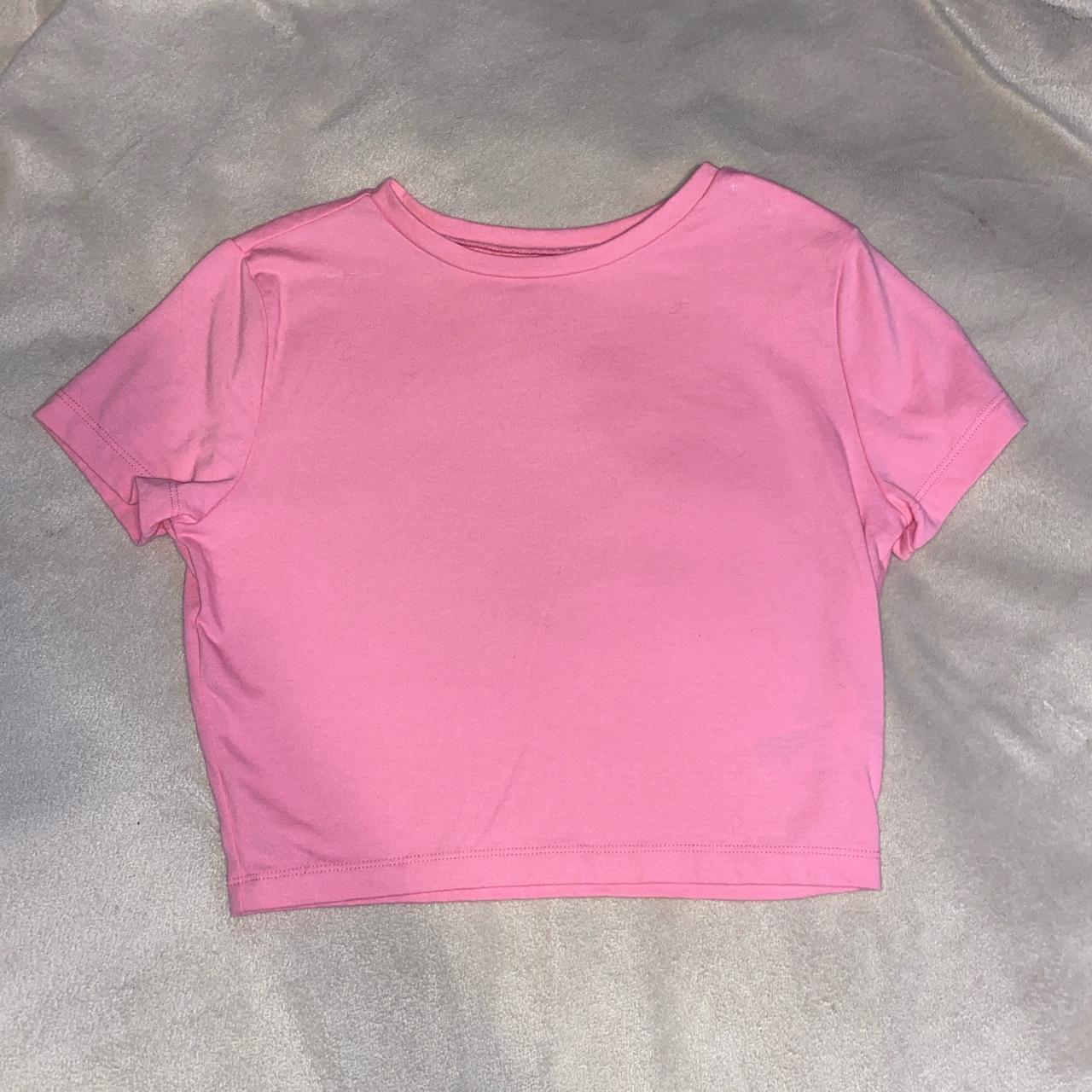 Wild Fable hot pink t shirt crop top - Depop