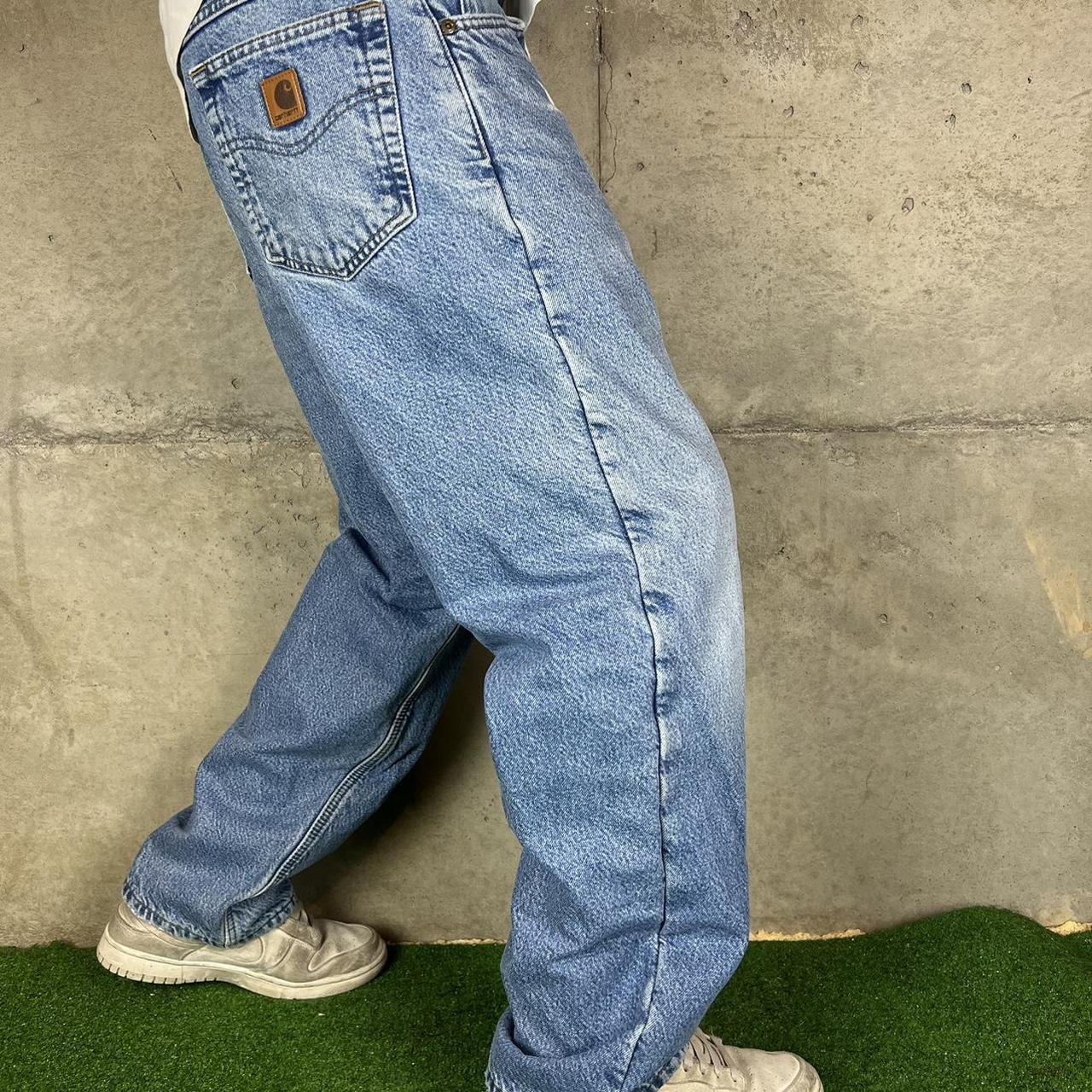 Carhartt Men's Blue Jeans Depop
