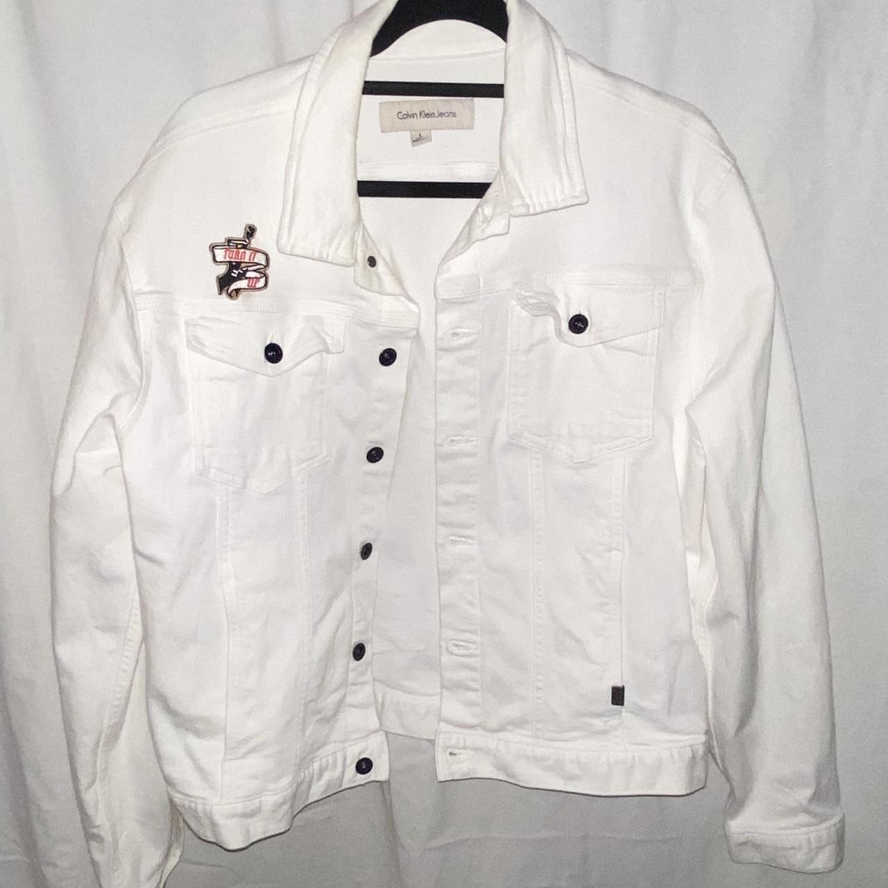 Calvin Klein Men's White Jacket Depop