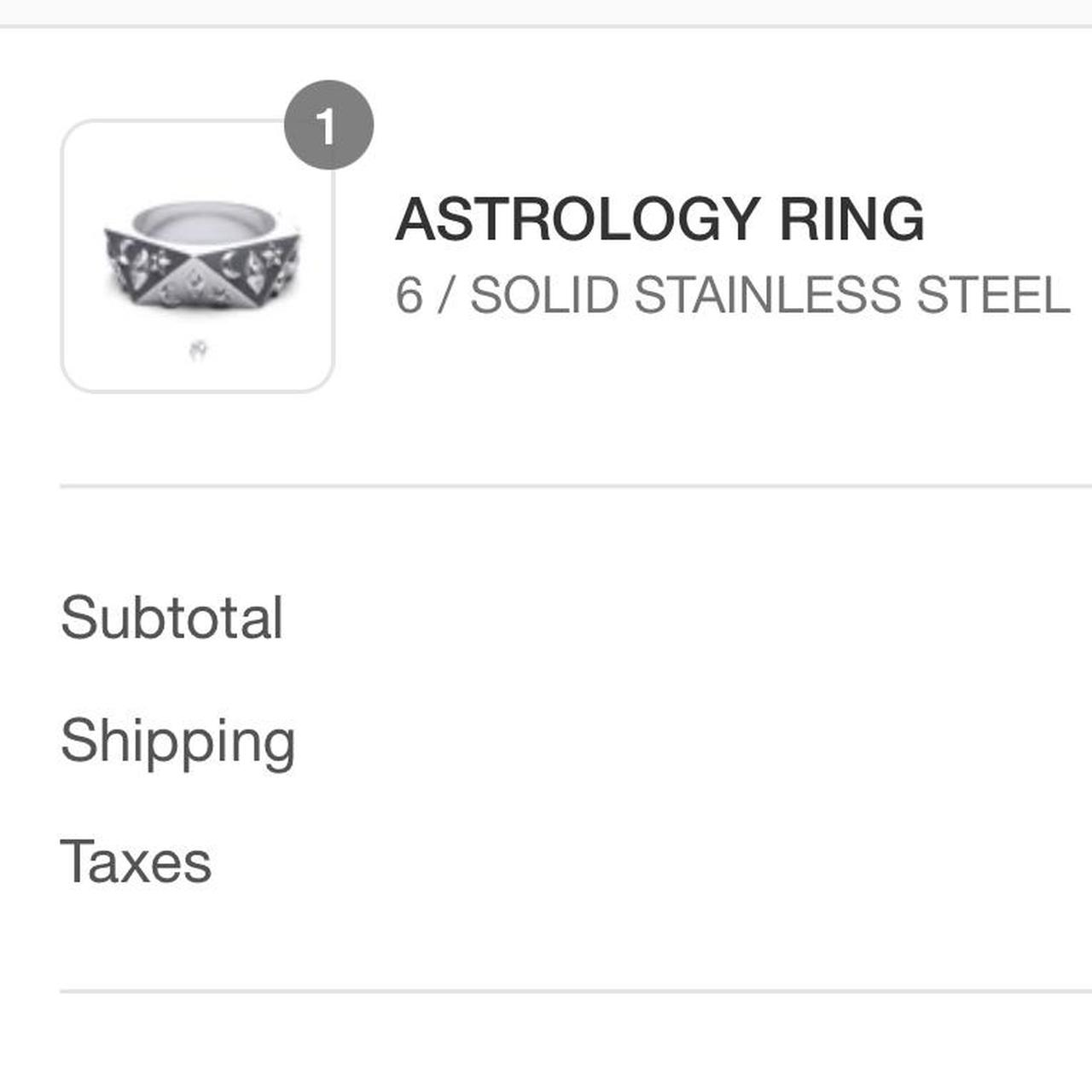 Size 6 Astrology Ring Depop