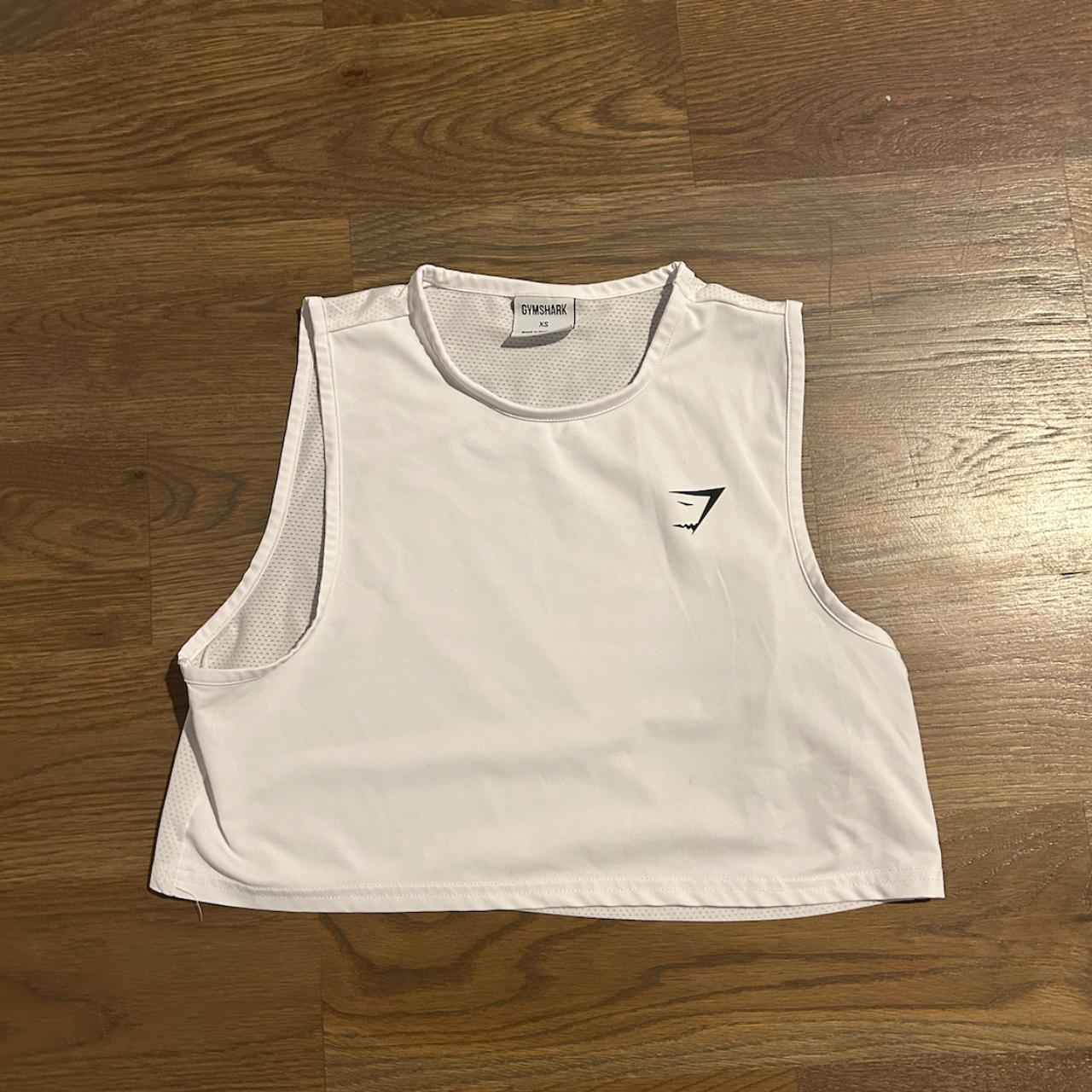 Gymshark Women's Tank top White XS – White Gym Shark Cropped