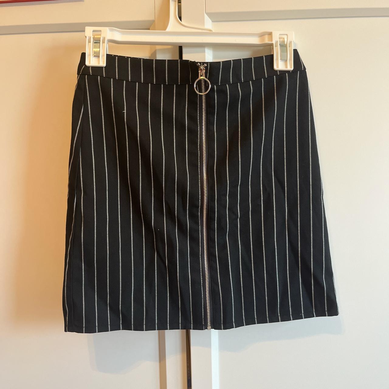 Garage pinstripe mini skirt! NEVER WORN,... Depop