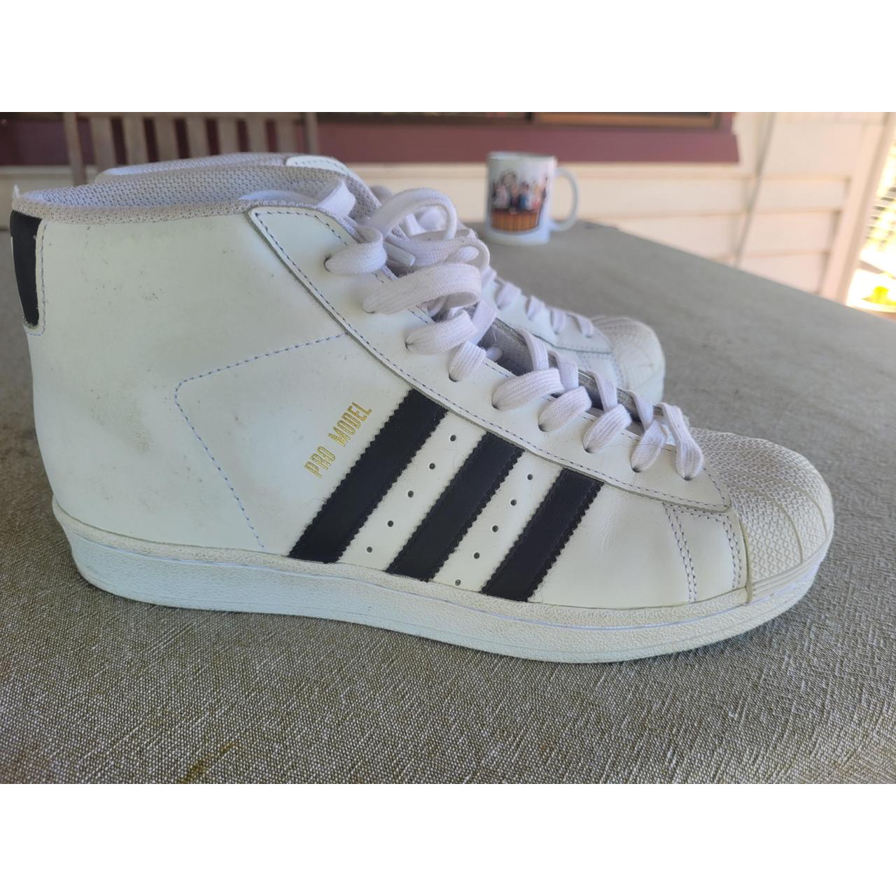 Adidas Originals high top trainers in white Depop