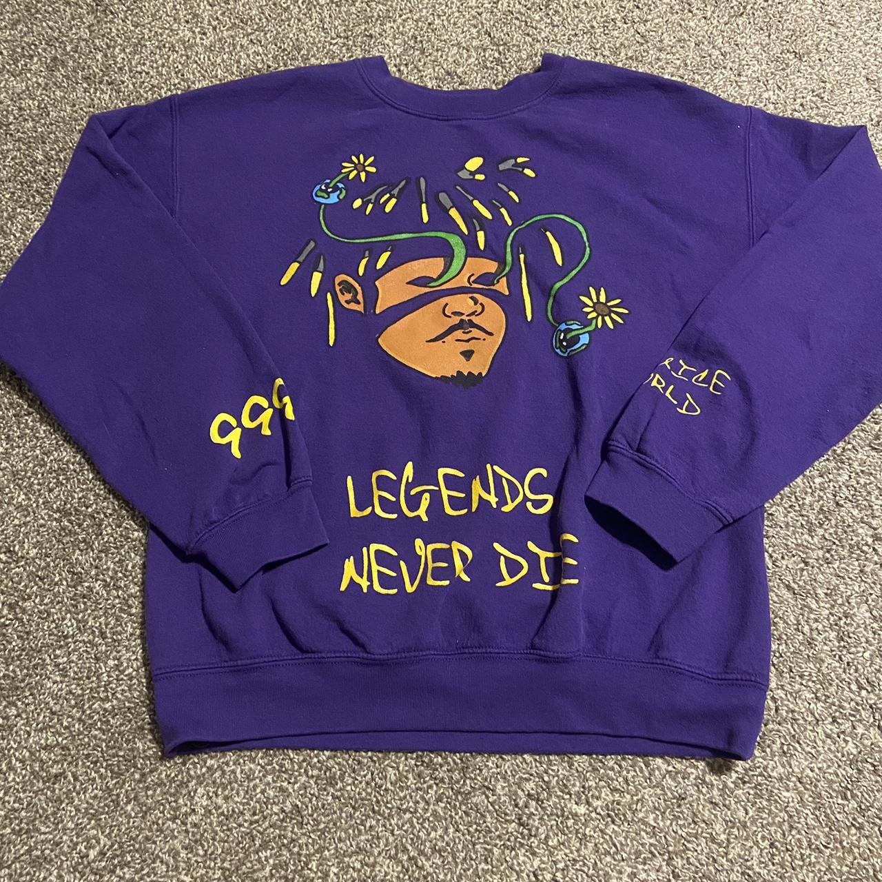 Legends never discount die hoodie purple